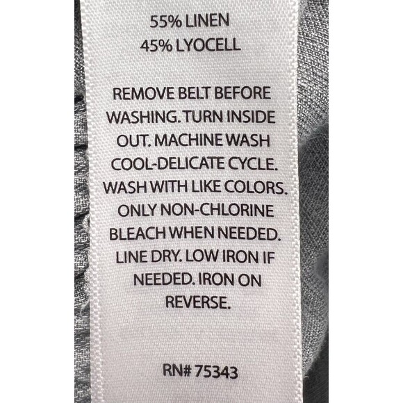 C&C California Women's MED Grey Linen Blend Cuffed Ankle Pants Nautical Beachy - Picture 13 of 13